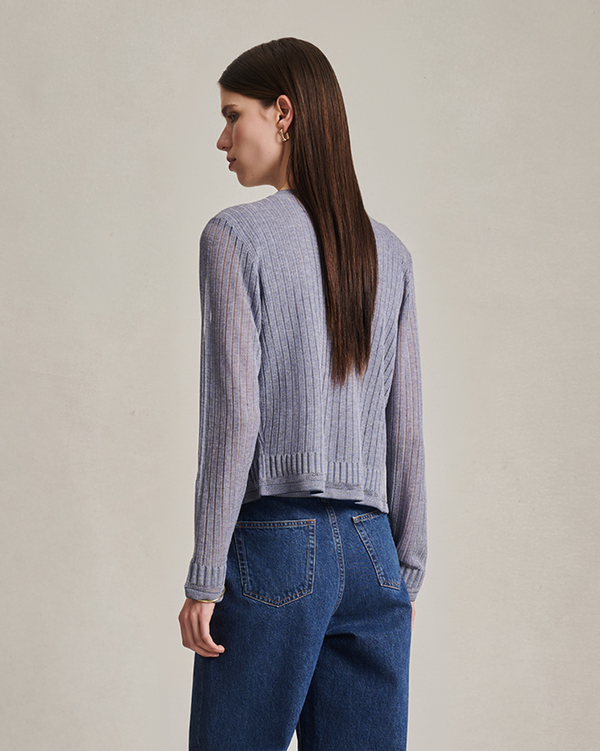 P. Johnson Edie Cardigan - Flores Blue