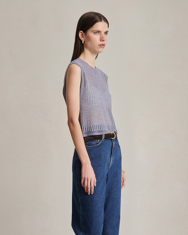 P. Johnson Edie Top - Flores Blue