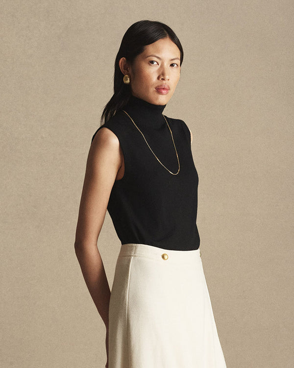 P. Johnson Essie Merino Turtle Neck - Black