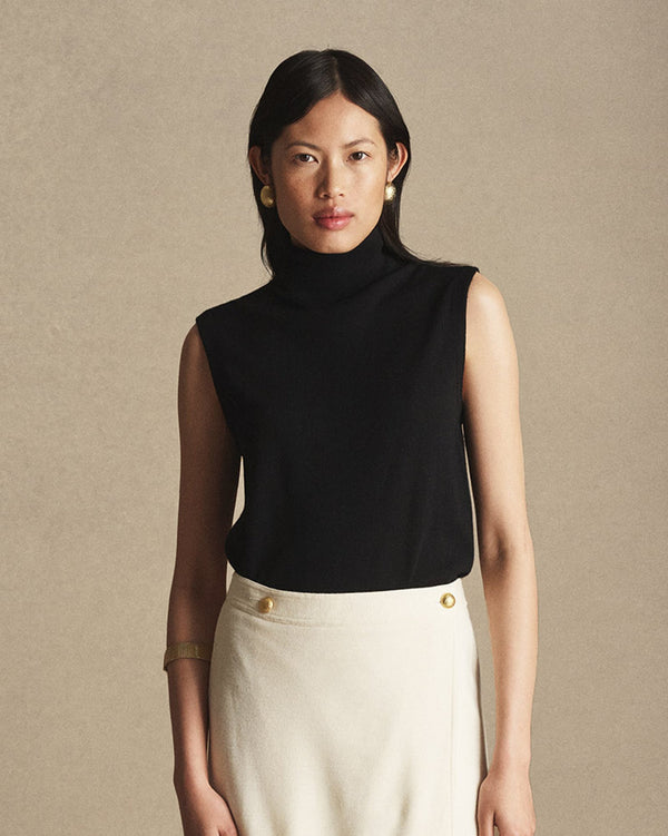 p. johnson Essie Merino Turtle Neck - Black