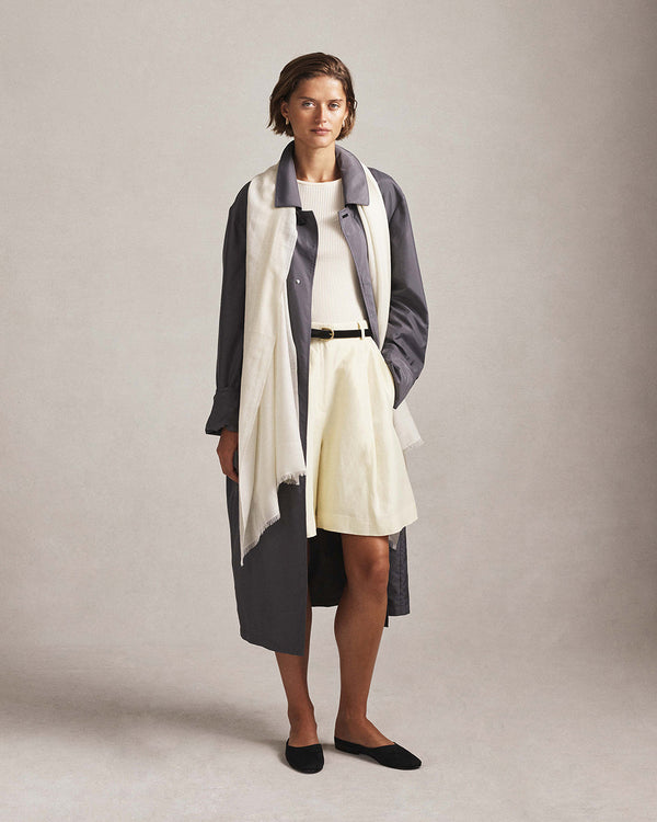 P. Johnson Femme Rain Mac - Charcoal