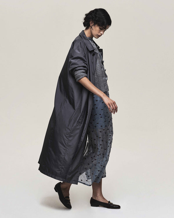 P. Johnson Femme Rain Mac - Charcoal