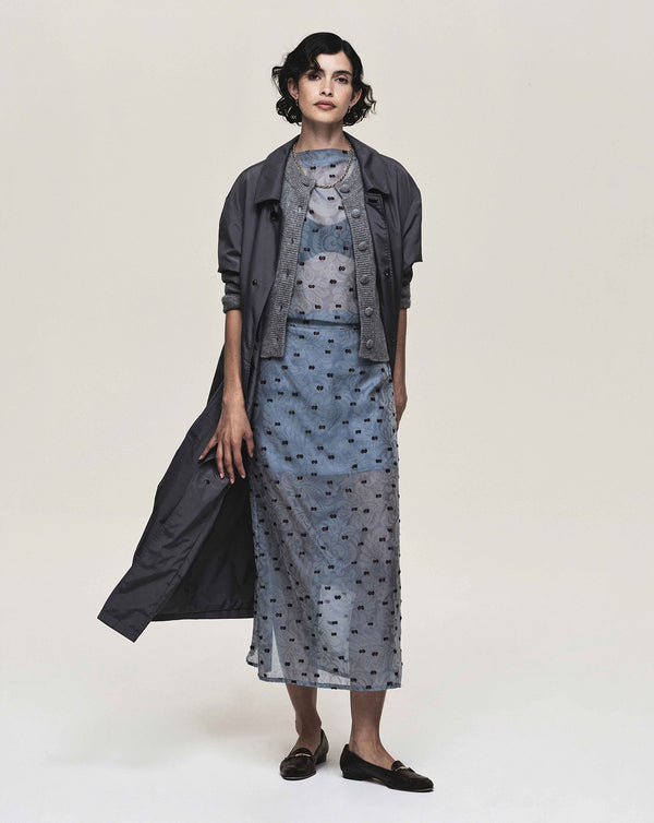 P. Johnson Femme Rain Mac - Charcoal