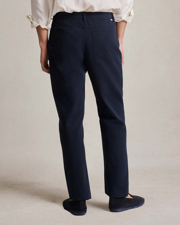 P. Johnson Five Pocket Canvas Trouser - Navy