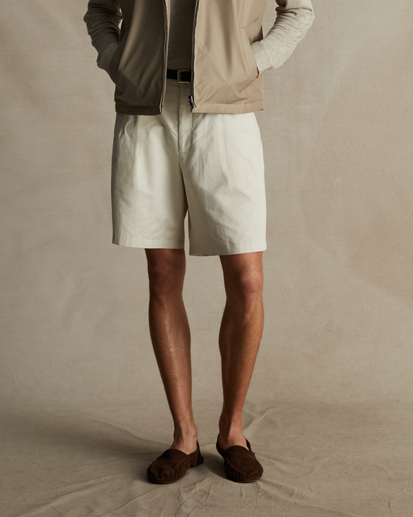 p. johnson Flat Front Chino Shorts - Beige