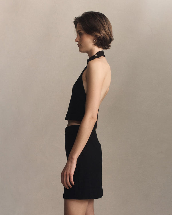 P. Johnson Gabrielle Crop - Black Crepe