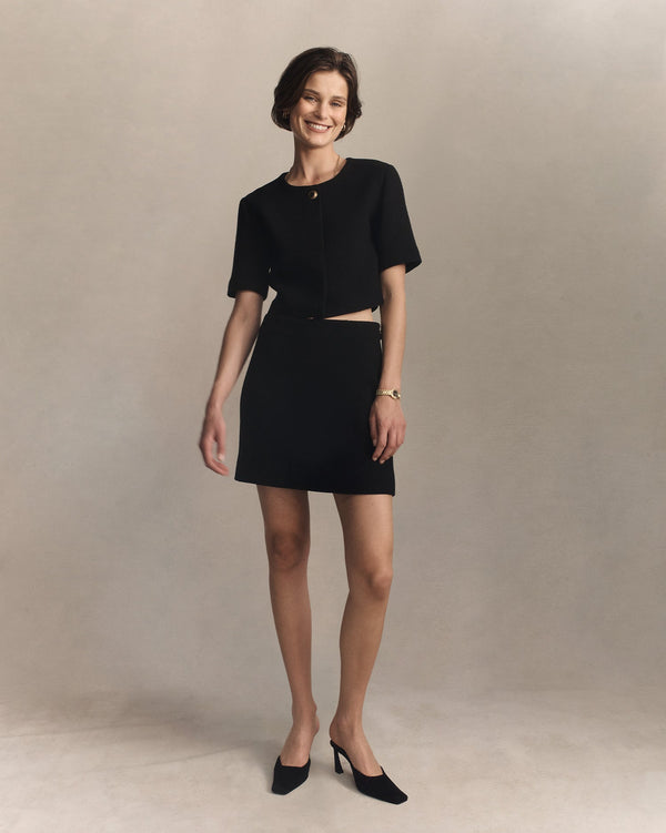 P. Johnson Gabrielle Jacket - Black Crepe