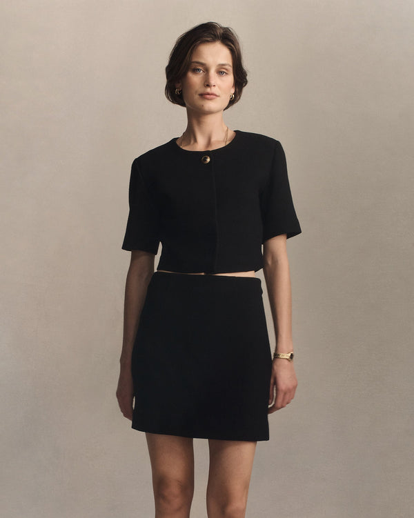 p. johnson Gabrielle Jacket - Black Crepe