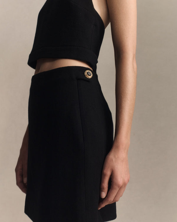 P. Johnson Gabrielle Skirt - Black Crepe