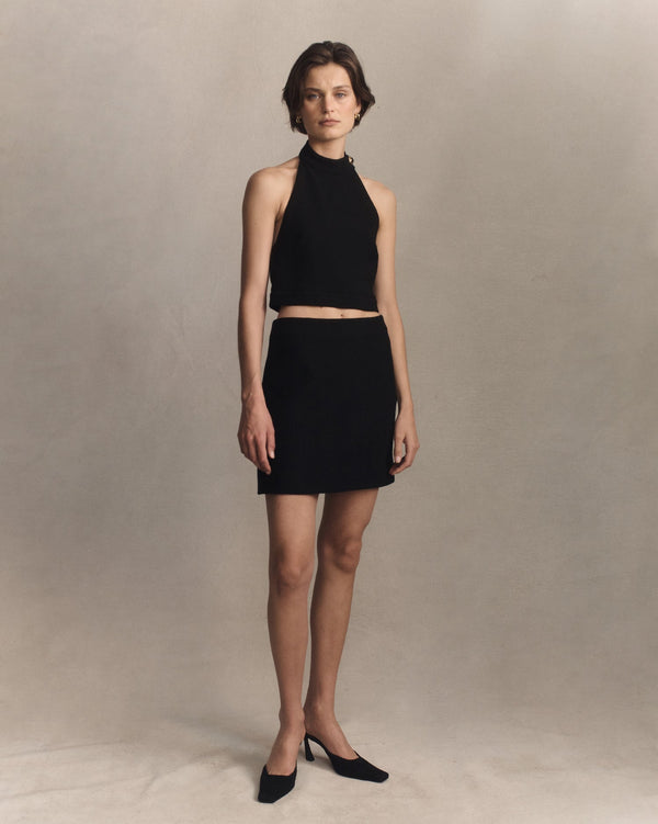 P. Johnson Gabrielle Skirt - Black Crepe
