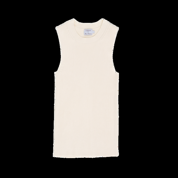 P. Johnson Georgia Rib Knit Tank - Off White