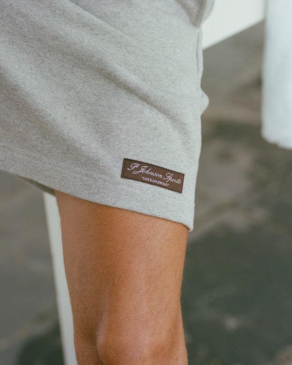 P. Johnson Grey Organic Cotton Track Shorts
