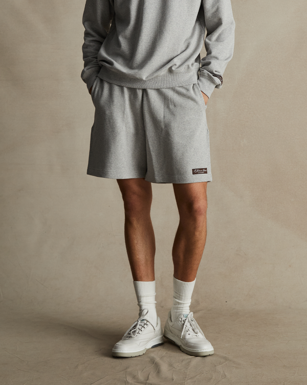 p. johnson Grey Organic Cotton Track Shorts