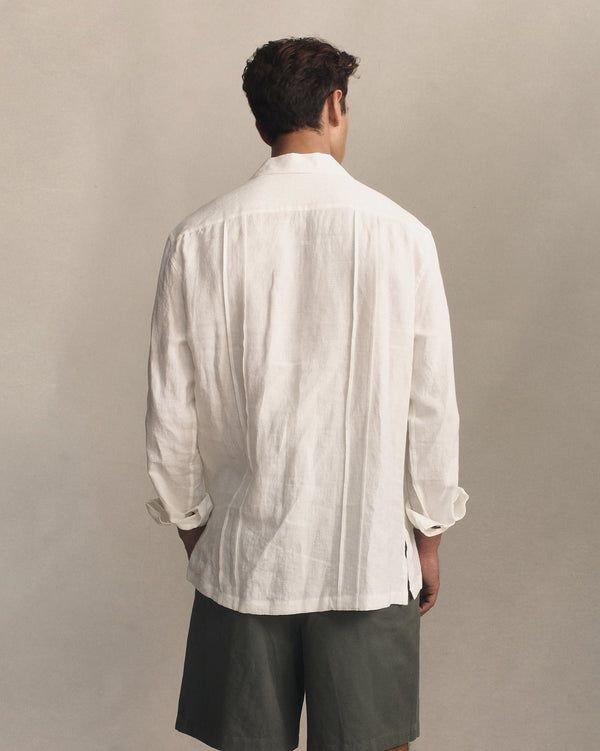P. Johnson Havana Shirt - White Linen Canvas