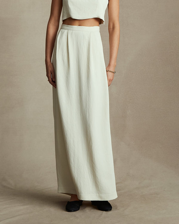 p. johnson Helena Straight Skirt - Cream