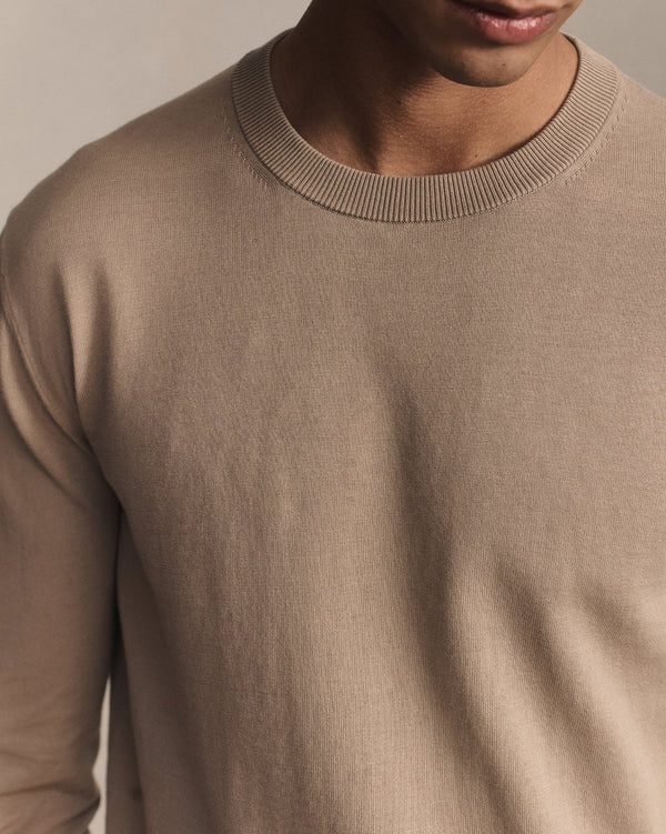 P. Johnson Ice Cotton Long Sleeve Top - Taupe