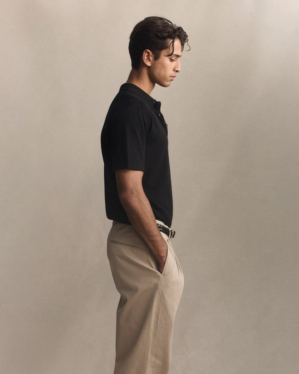 P. Johnson Ice Cotton Polo - Black