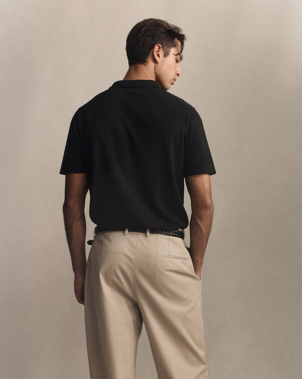 P. Johnson Ice Cotton Polo - Black