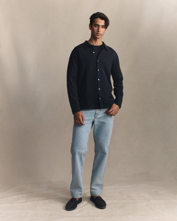 P. Johnson Ice Cotton Shirt - Navy