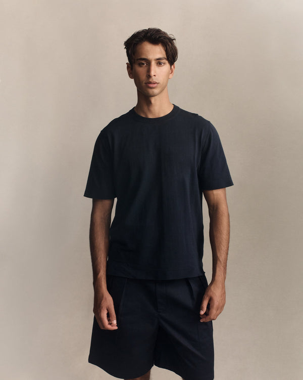 p. johnson Ice Cotton Tee - Navy