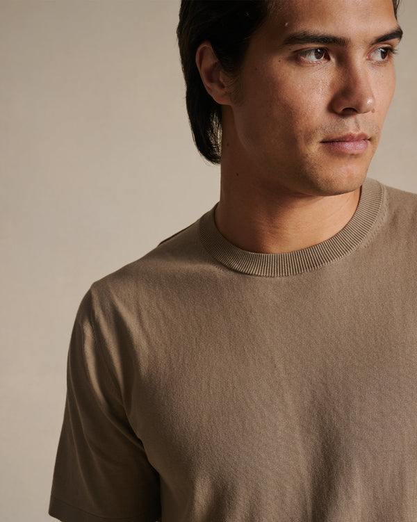 P. Johnson Ice Cotton Tee - Taupe