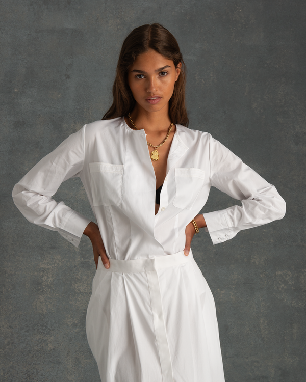p. johnson Inès Shirt - White Poplin