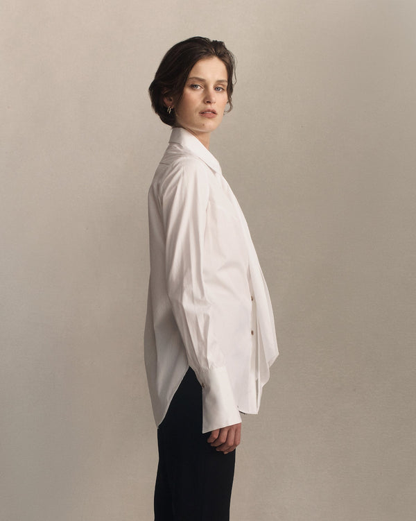 P. Johnson Isabel Shirt - White Poplin