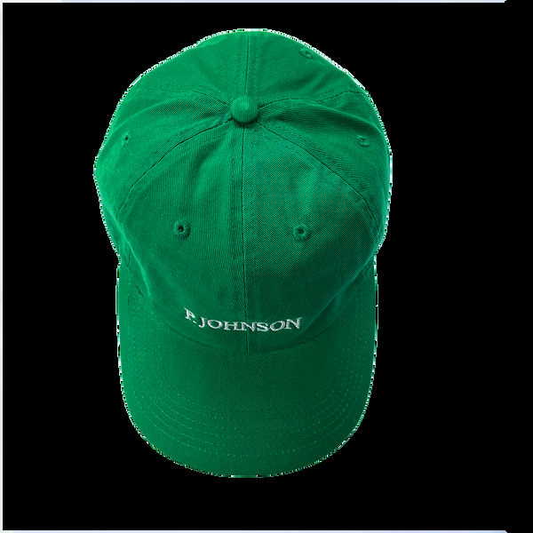P. Johnson Kelly Green Serif Dad Cap
