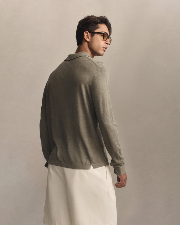 P. Johnson Linen Polo - Moss