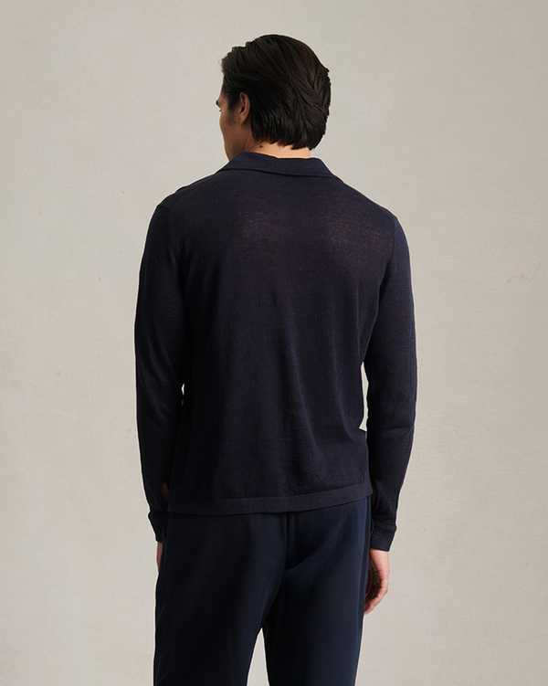 P. Johnson Linen Polo - Navy