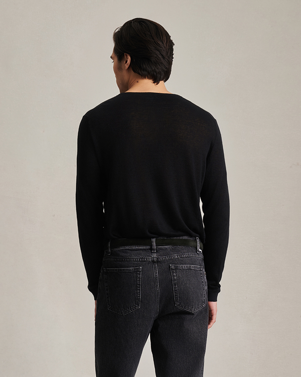 P. Johnson Linen Sweater - Black