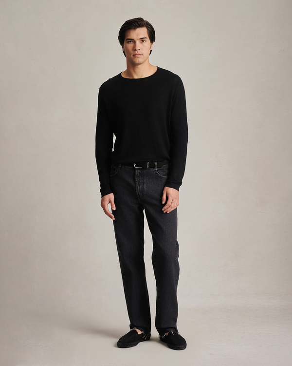 P. Johnson Linen Sweater - Black