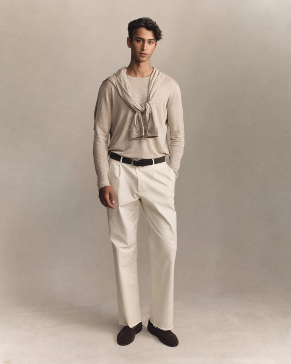 P. Johnson Linen Sweater - Taupe
