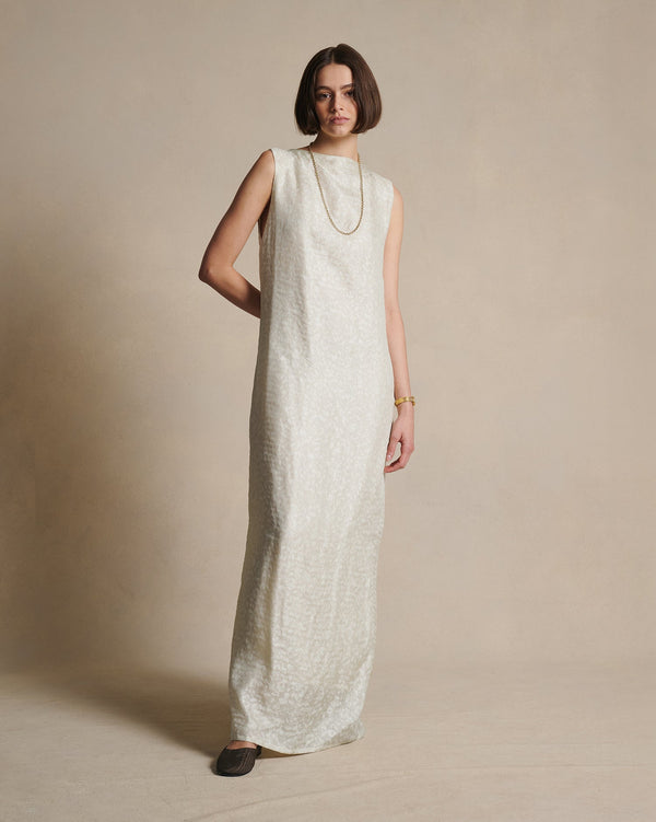 P. Johnson Mara Boat Neck Maxi Dress - Cloud
