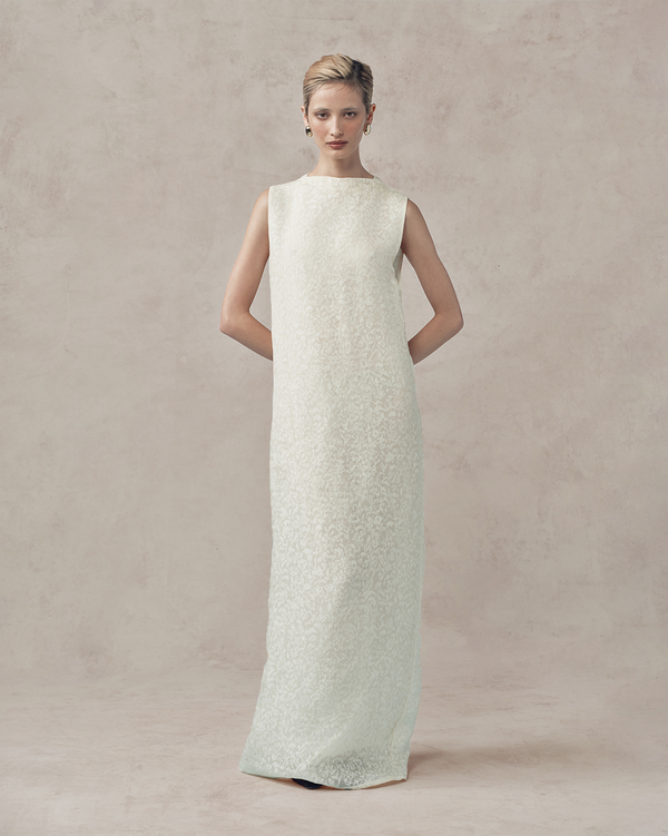 p. johnson Mara Boat Neck Maxi Dress - Cloud