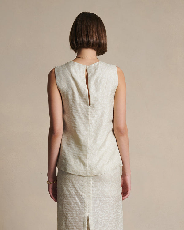 P. Johnson Mara Boat Neck Top - Cloud