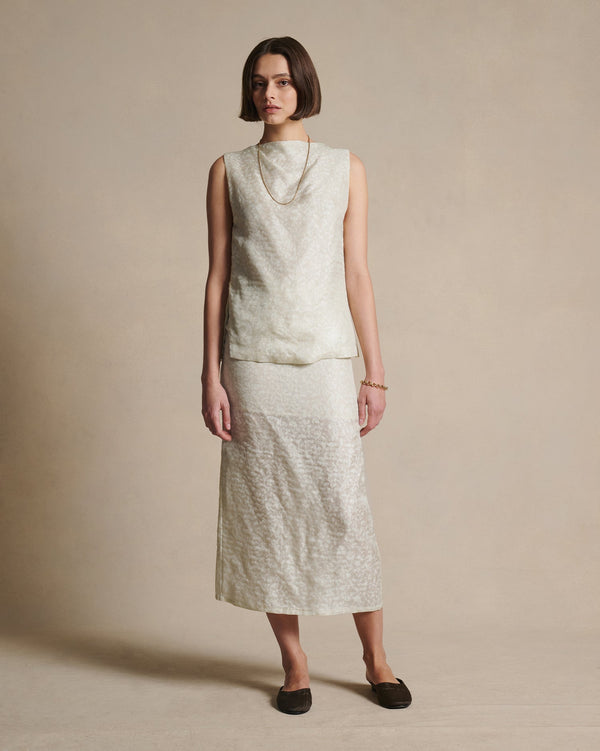 P. Johnson Mara Boat Neck Top - Cloud