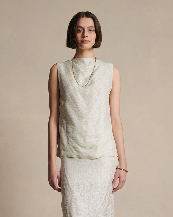 p. johnson Mara Boat Neck Top - Cloud