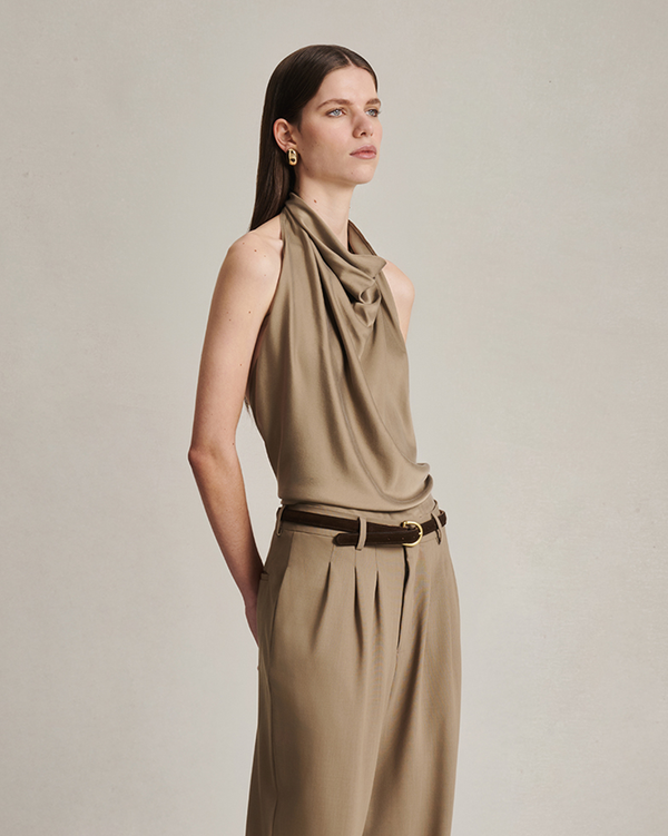 P. Johnson Margherita Top - Taupe