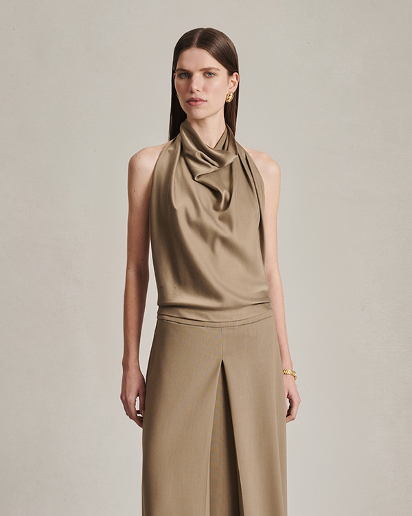 p. johnson Margherita Top - Taupe