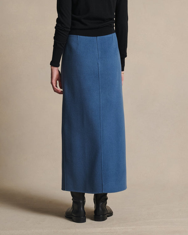 P. Johnson Martina Maxi Skirt - Aegean Blue