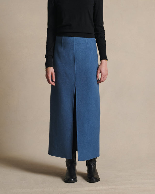 p. johnson Martina Maxi Skirt - Aegean Blue