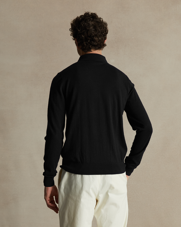 P. Johnson Merino Polo - Black