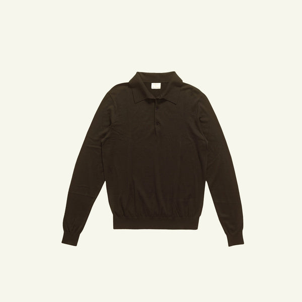 P. Johnson Merino Polo - Moss