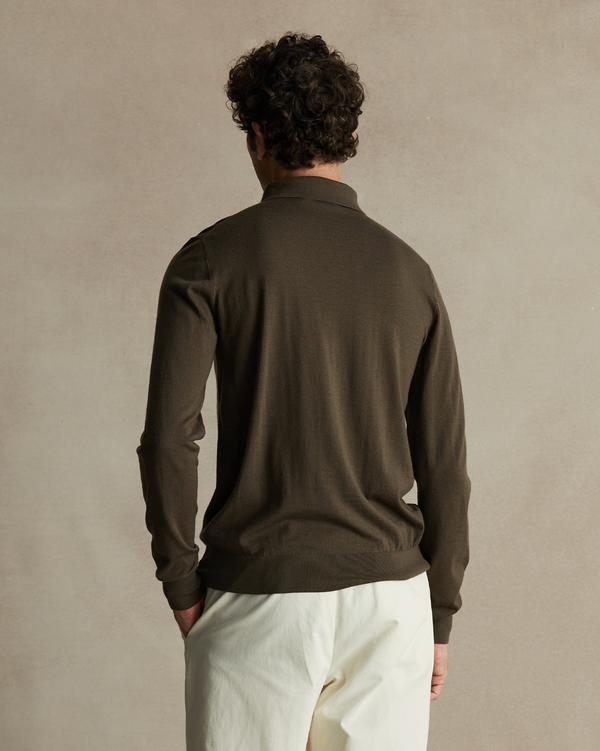 P. Johnson Merino Polo - Moss