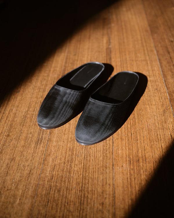 p. johnson Moire Femme Mule - Black