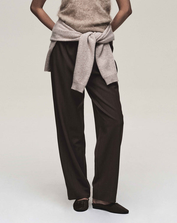 P. Johnson Moire Femme Mule - Chocolate