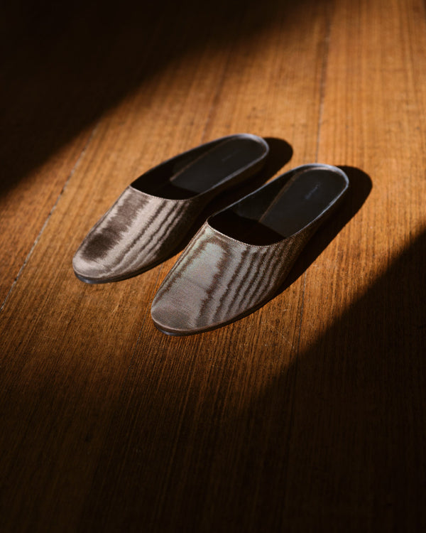 p. johnson Moire Femme Mule - Chocolate