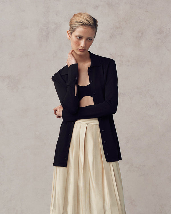 p. johnson Natalie Knit Shirt - Black