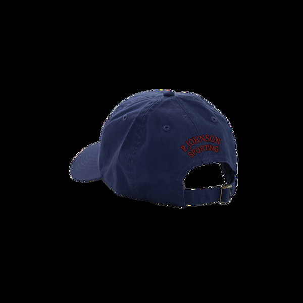 P. Johnson Navy Dad Cap With Wine Sporting Logo